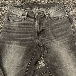 Black Mens Abercrombie & Fitch Distressed Jeans